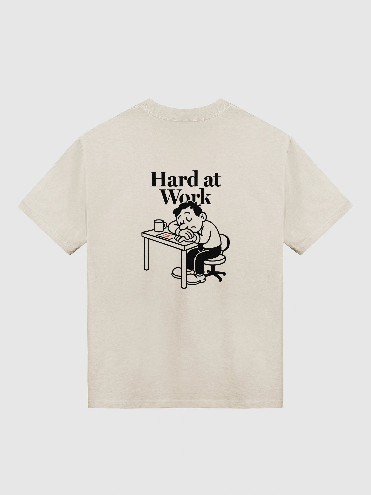 Hard at Work Oversized T-Shirt (Bone) product image (2)
