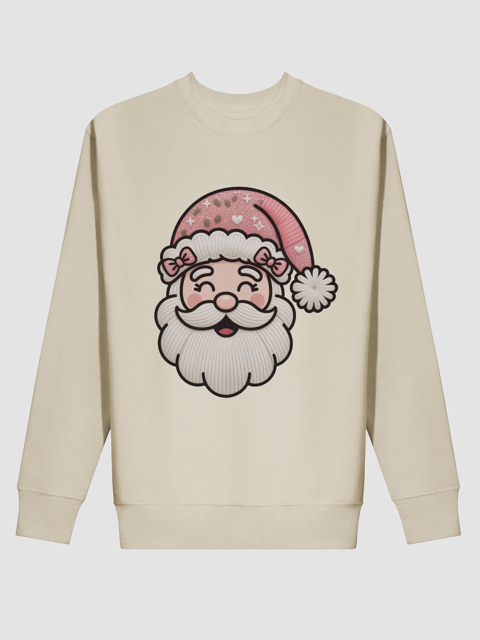 Cheerful Santa Heavyweight Cotton Sweatshirt | Classic Holiday Crewneck product image (2)