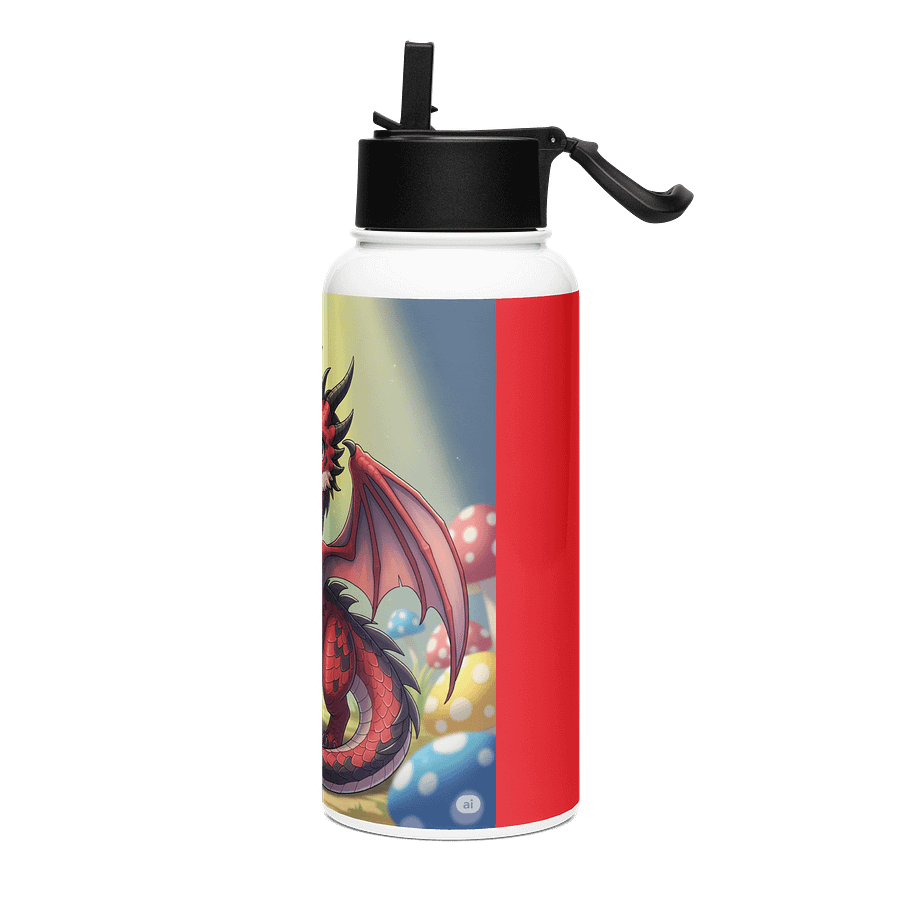 Cute Dual headed baby dragon steel water bottle product image (3)