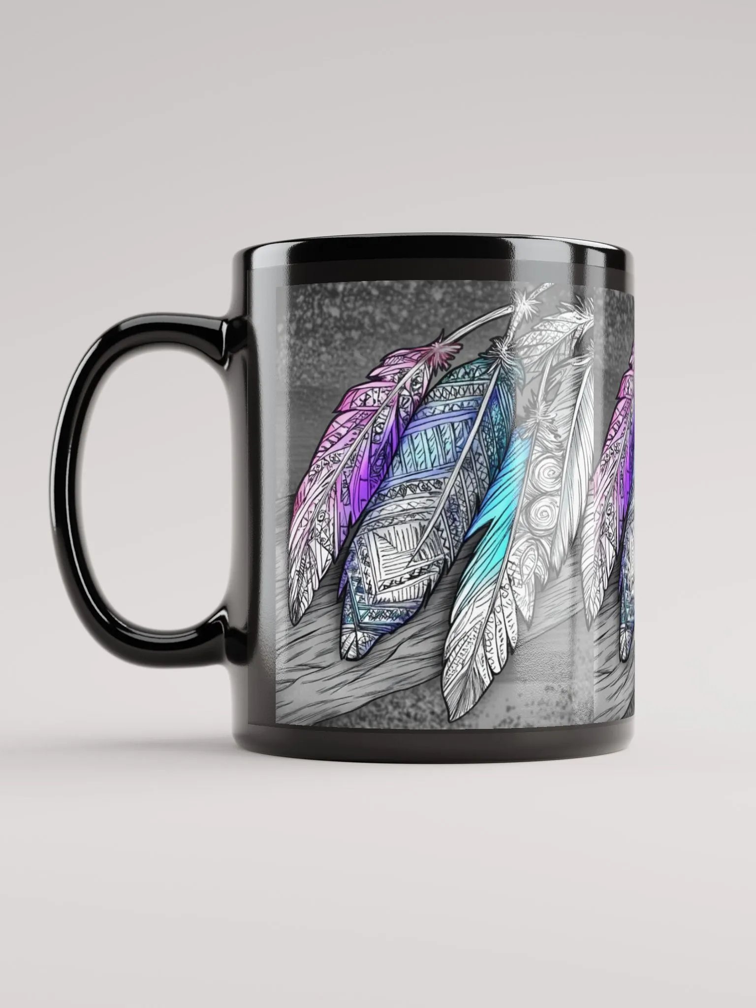 G Feathers, Black Glossy Mug product image (8)