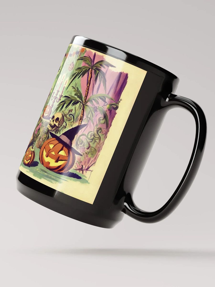 Halloween Gator Gala Coffee Cup - 15 oz Black Glossy Mug product image (3)