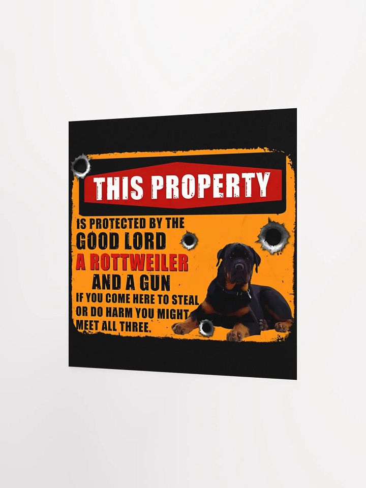 Guardian Rottweiler Warning Poster product image (9)