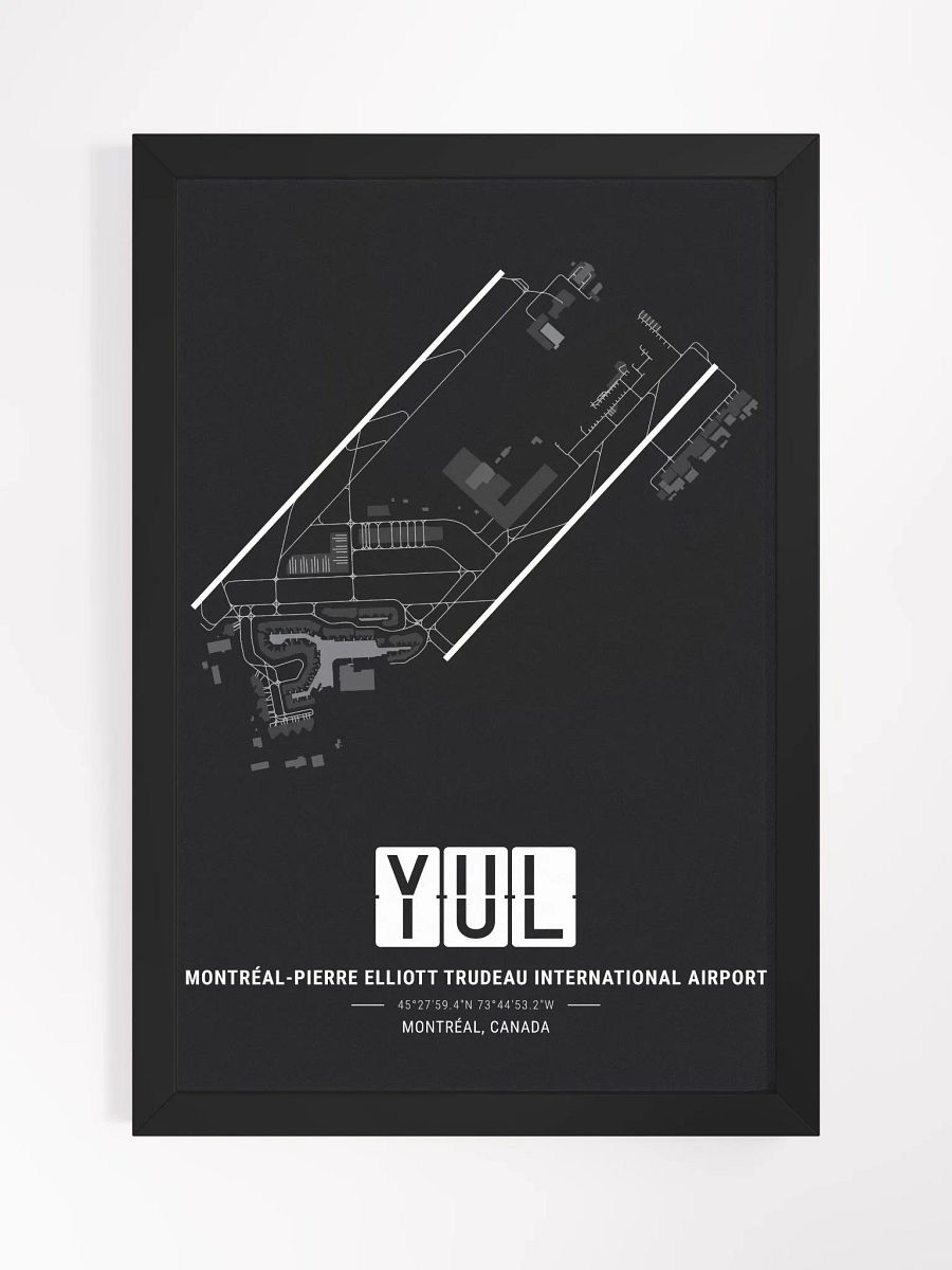 Framed Airport YUL Premium Map On Matt Paper product image (1)