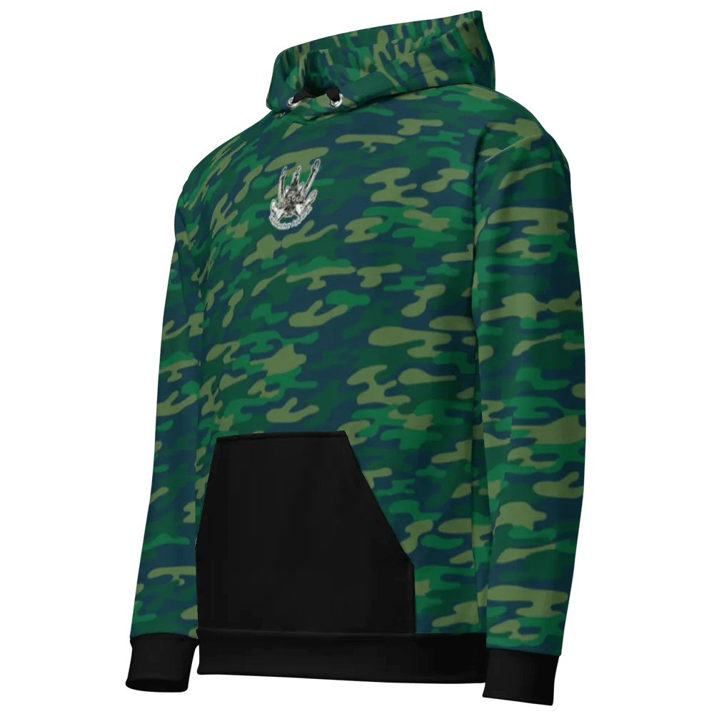 Teal Camouflage Three blade prop Tug CE Hoodie product image (12)