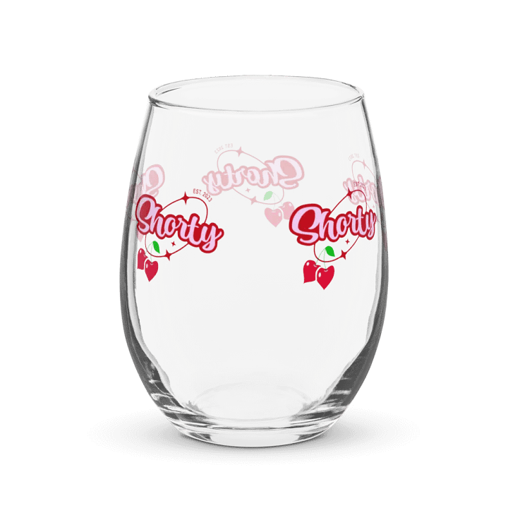 Miss Shorty Heart Shaped Cherries Logo Wine Glass product image (2)