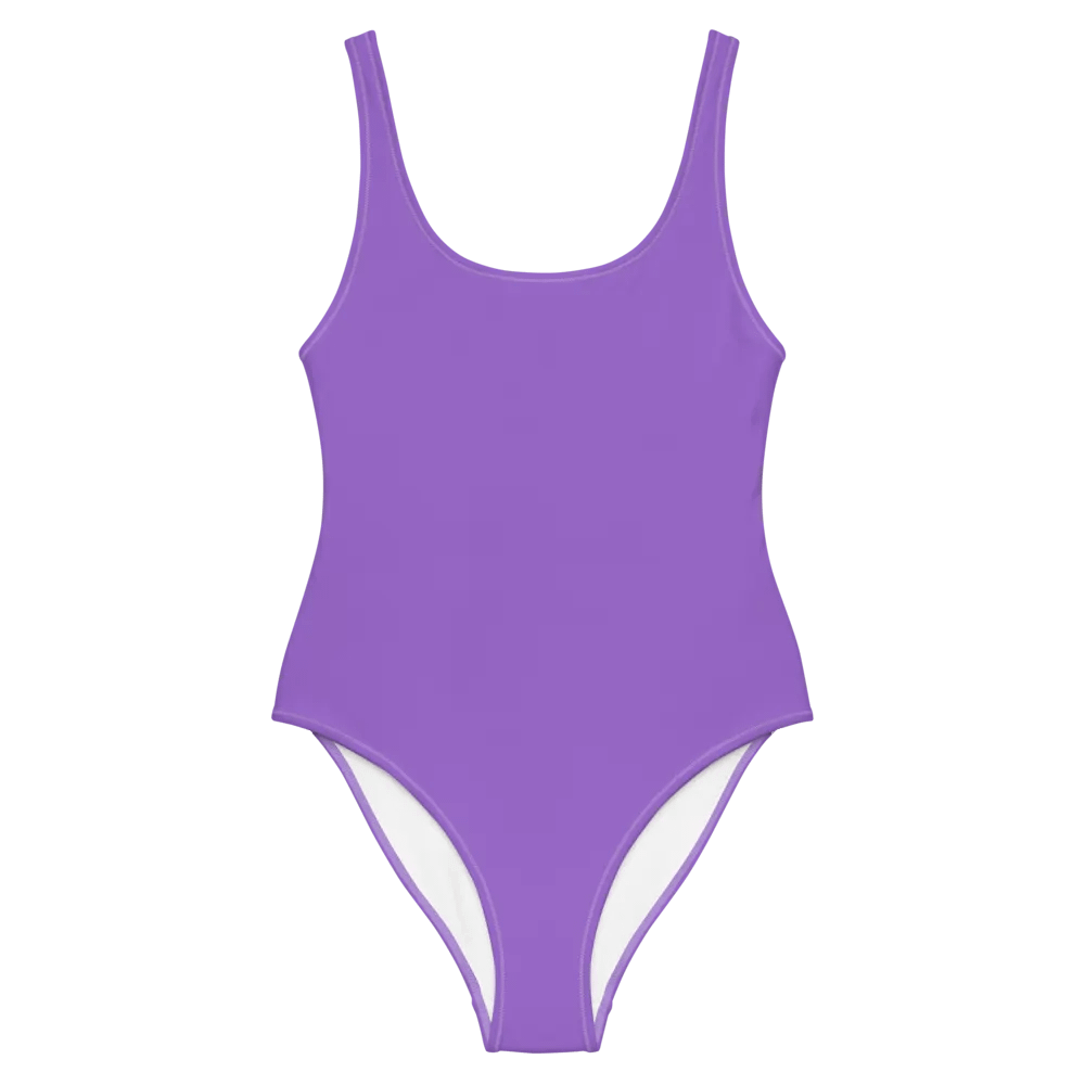 Plain Color Amethyst One-Piece Swimsuit product image (7)