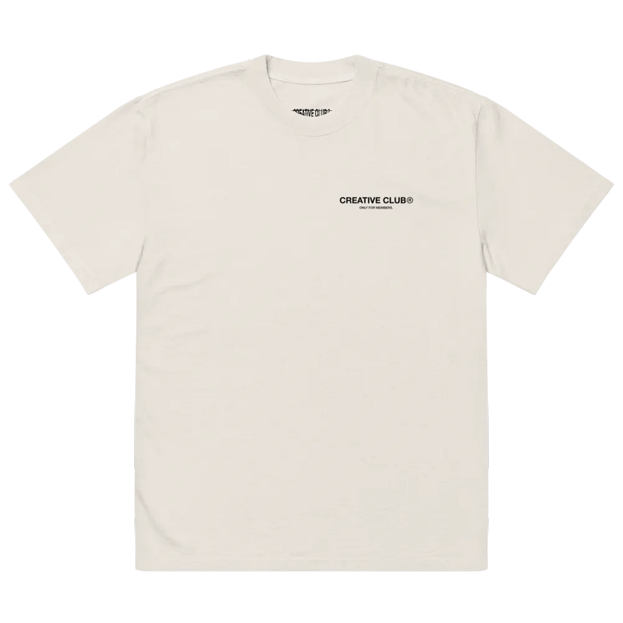 Oversized Creative Club Faded Bone T-Shirt product image (3)
