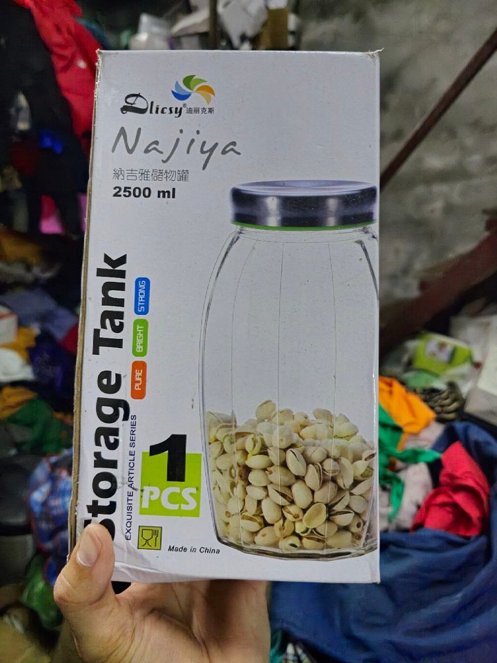 Bình thủy tinh 2500ml đựng hạt, đường, hoa quả dầm. product image (1)