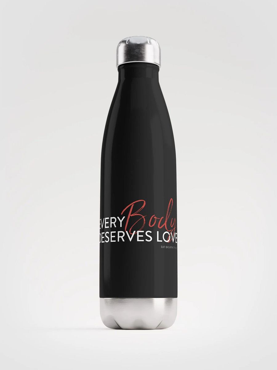 Every Body Deserves Love | black water bottle product image (1)