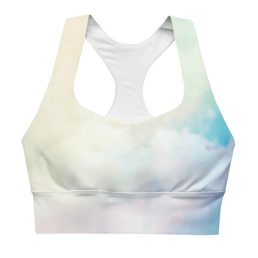 Blur cloud rainbow Design Longline Sports Bra - v1 product image (8)
