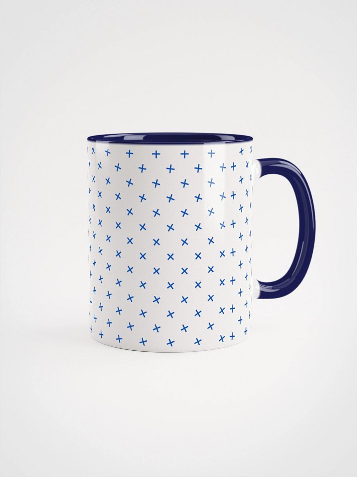 Glitchy Delight Ceramic Mug Navy product image (1)
