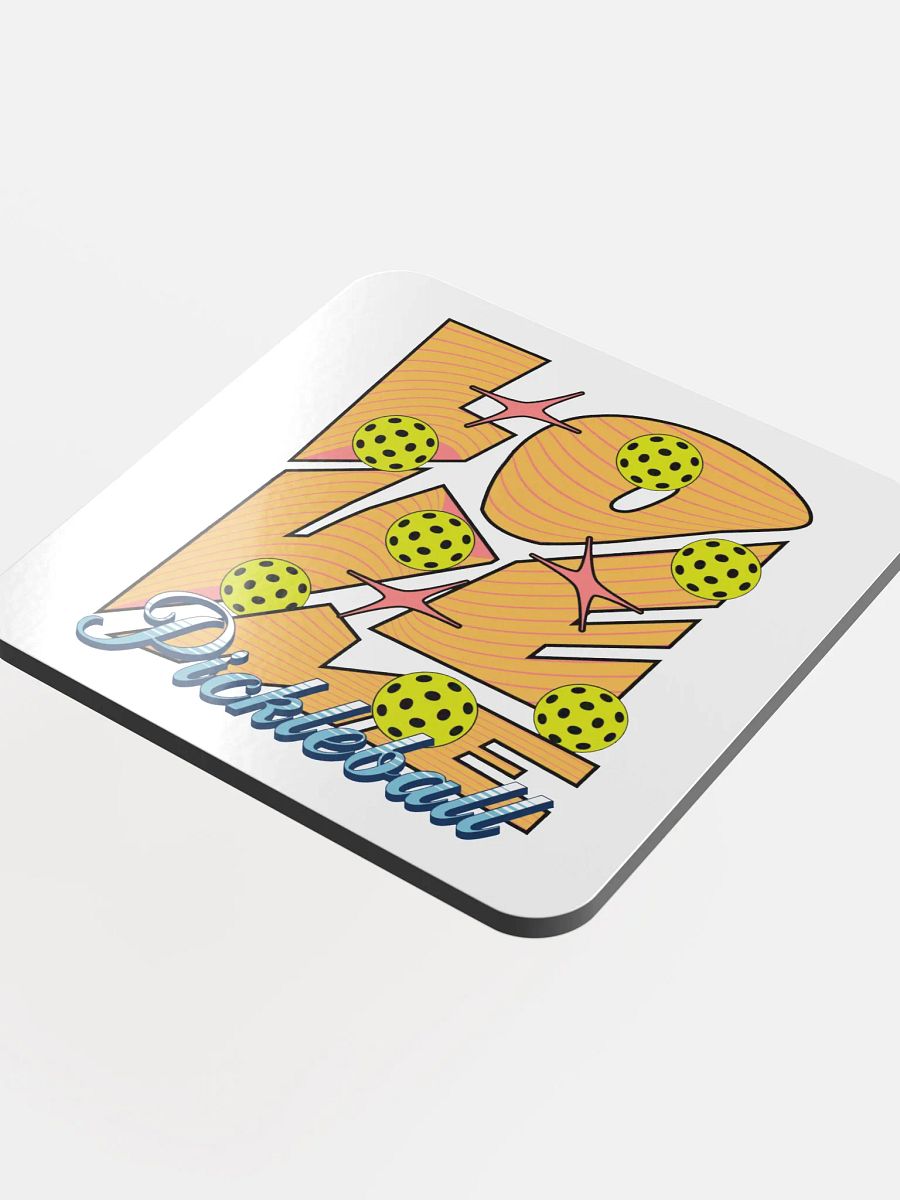 Love Me Pickleball Groove Glossed Cork Coaster product image (1)