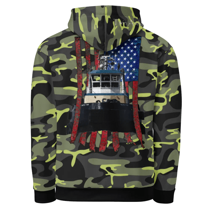 Copy of Green Camouflage Tug CE & CE Flage Hoodie product image (1)