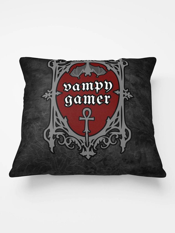 Vampy Gamer Gothic Throw Pillow product image (1)
