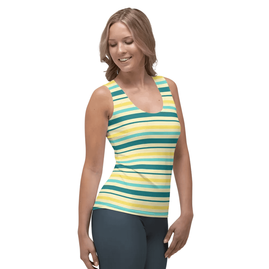 Key Lime Stripes Women's Tank Top product image (6)