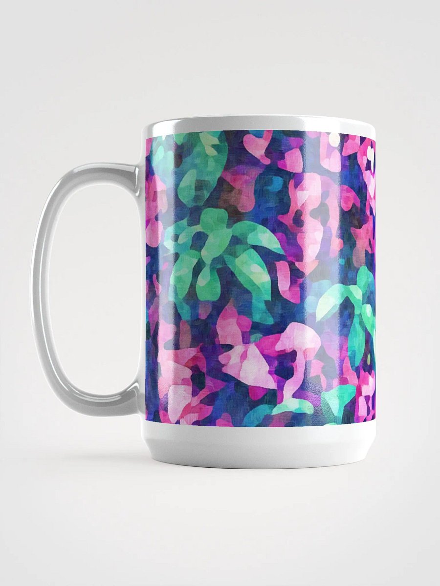 Abstract Graphic | White Coffee Mug | Bougainvillea Floral product image (1)