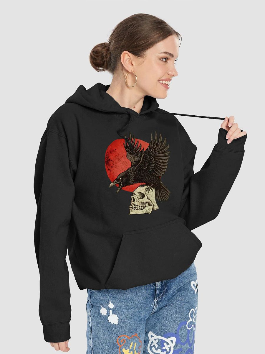 Raven & Skull Hoodie – Dark Gothic Aesthetic Sweatshirt | Alternative & Occult Streetwear product image (4)