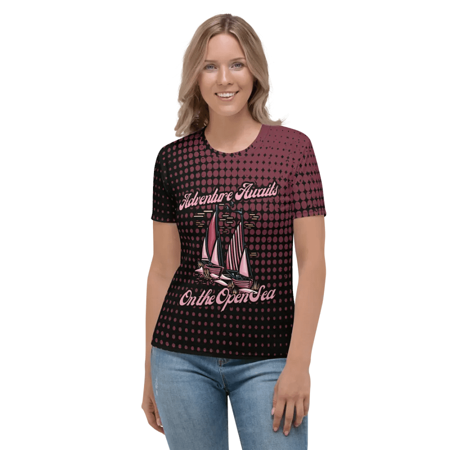 Adventure Awaits on the Open Sea All Over Print T-shirt product image (2)