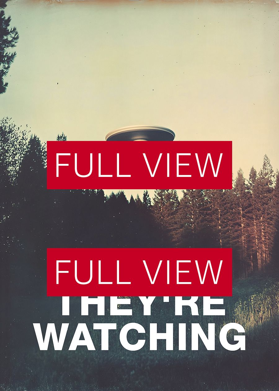 They're Watching/The X-Files poster, S09E06 2002 — sci-fi poster, movie art, I want to believe poster, space print, aliens wall decor product image (3)
