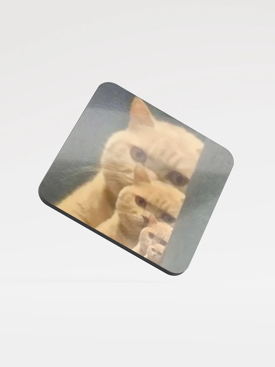 Glossed Cork Coaster: Meme Cats product image (1)