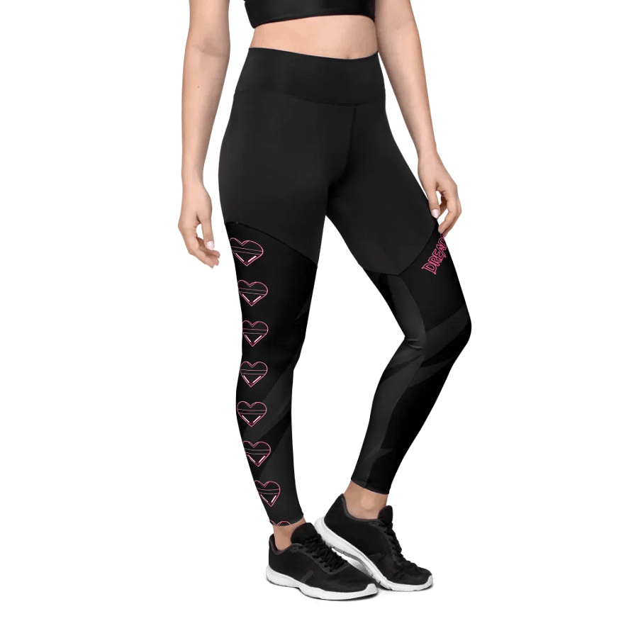 DREADFANG Black/Pink Sports Leggings product image (2)