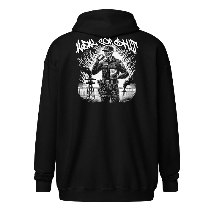 REAL COP SHIT ZIP HOODIE FRONT & BACK product image (2)