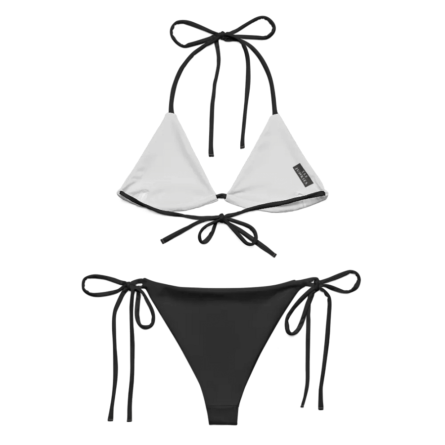Low Rise Cheeky String Bikini, Black And Gold product image (6)