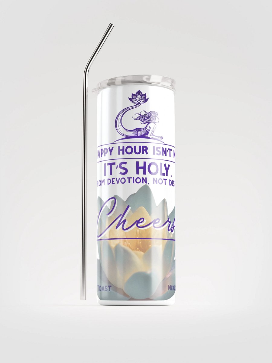🪷🌅 Temple Tending Toast — White Stainless Steel Tumbler product image (1)