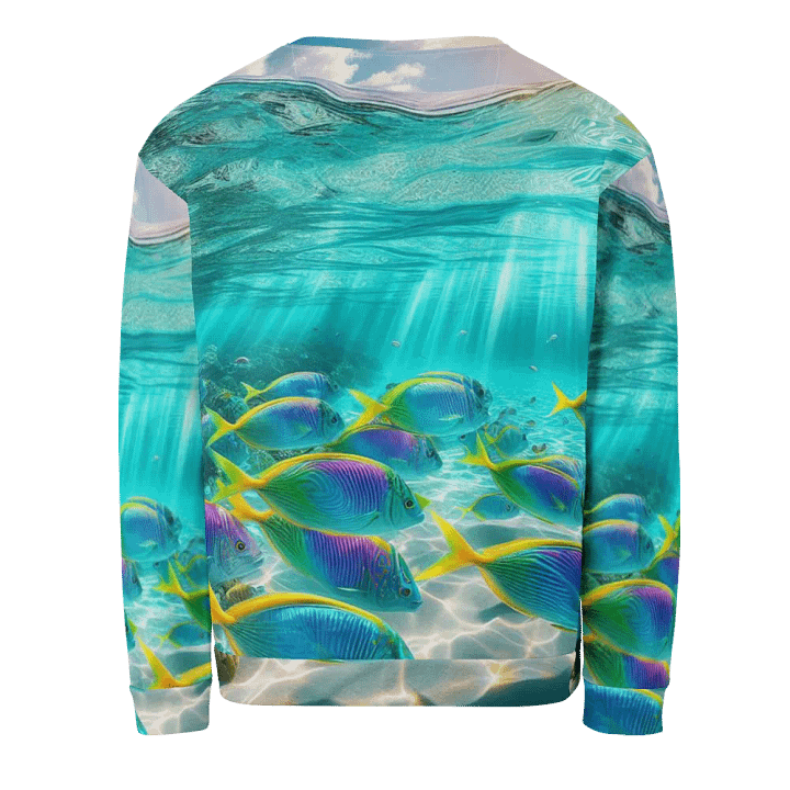 Serenity Seas All-Over Print Sweatshirt | AI Design product image (2)