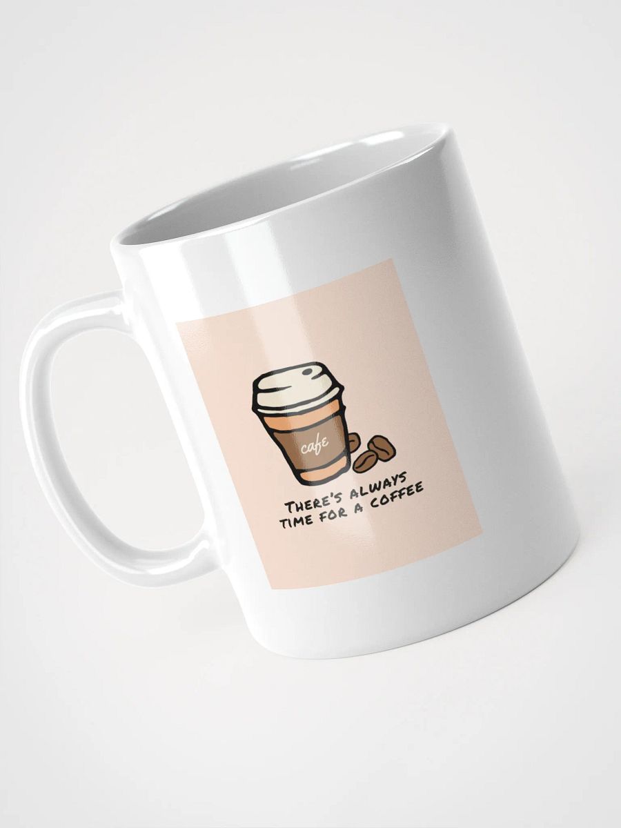 Café Time Illustration White Glossy Mug product image (7)