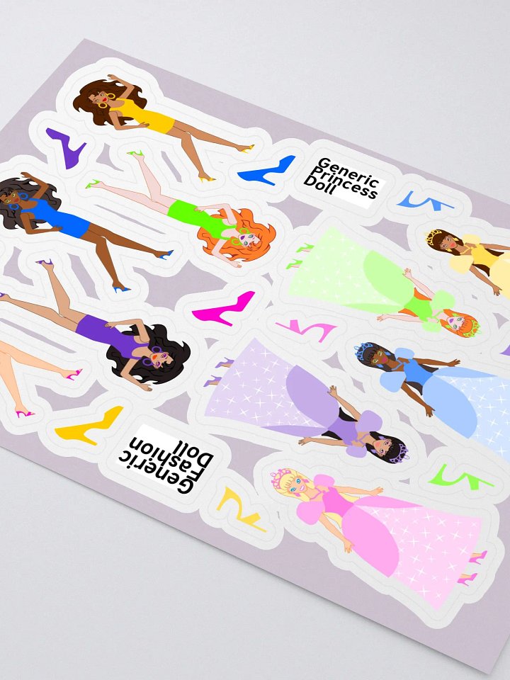 Generic Fashion Doll Sticker Sheet product image (2)