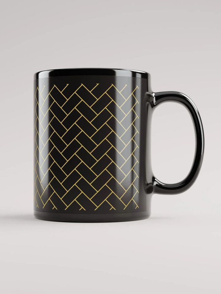 Gold Bricks Pattern Design Black Mug product image (1)