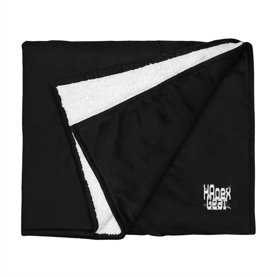 Premium Sherpa Blanket - Embroidered - White HApex Gear White Logo product image (11)