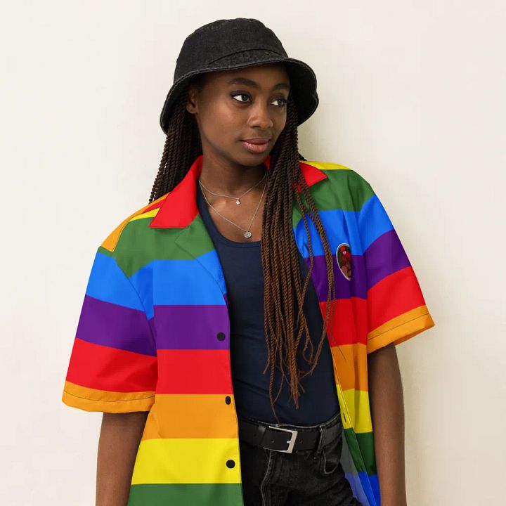 HoneyCubbs Logo - Unisex Rainbow Button-Up product image (1)