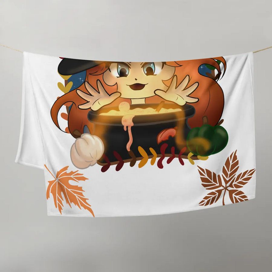 Pumpkin Witch Panda Blanket product image (9)