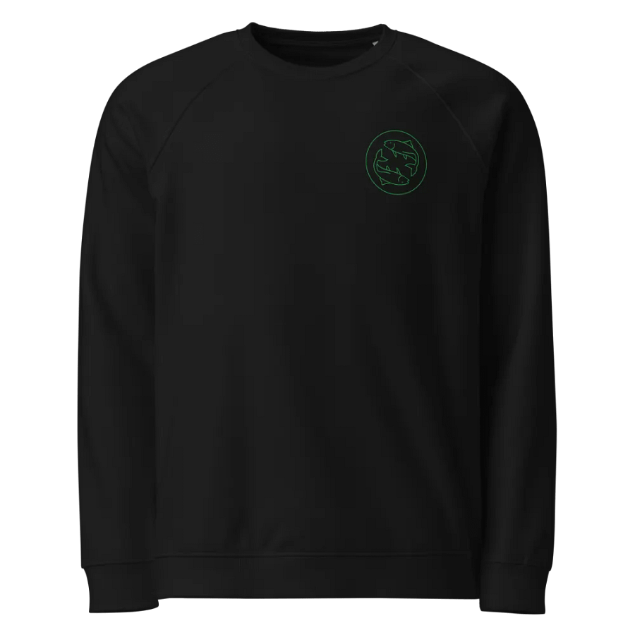 Green Pisces Circle Unisex Organic Sweatshirt product image (7)