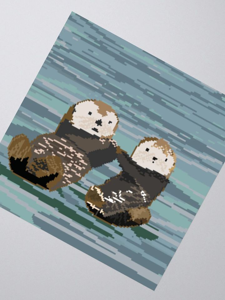Otters holding hands sticker <3 product image (2)