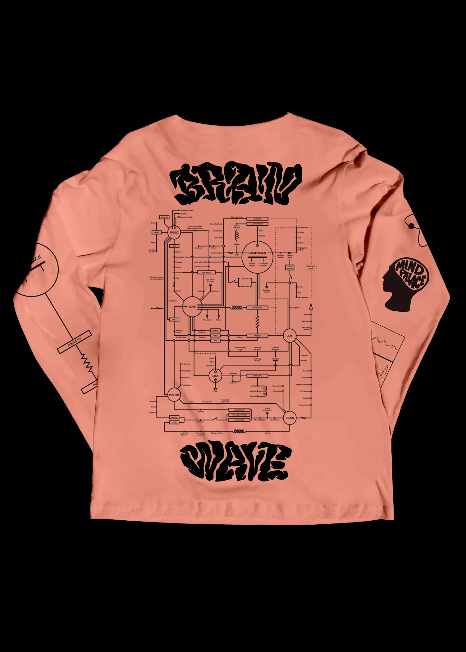 Brain Wave Terra Cotta Long Sleeve | Harry Mack