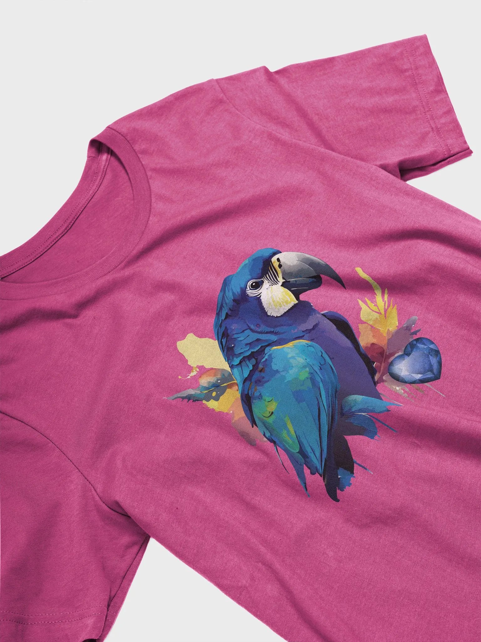 Blue Art Parrot T-Shirt product image (2)