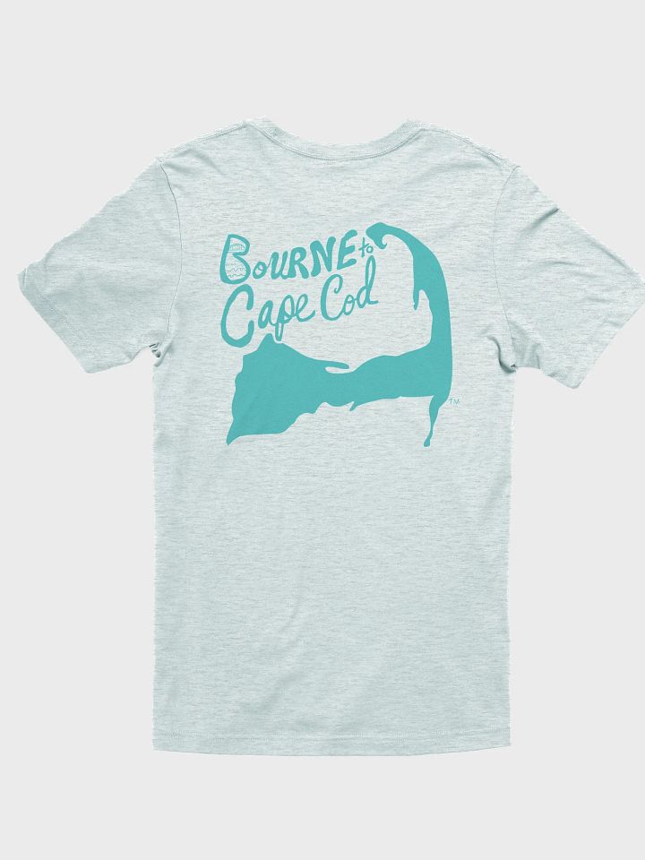 Men's | BOURNE to Cape Cod™ | Supersoft T-Shirt by Bella+Canvas | Deep Turquoise Logo on Light Neutrals product image (18)