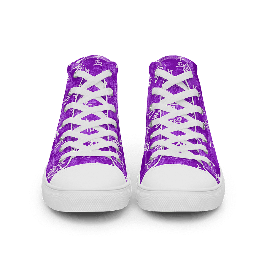 Purple Abstract Japanese Character High Tops product image (3)