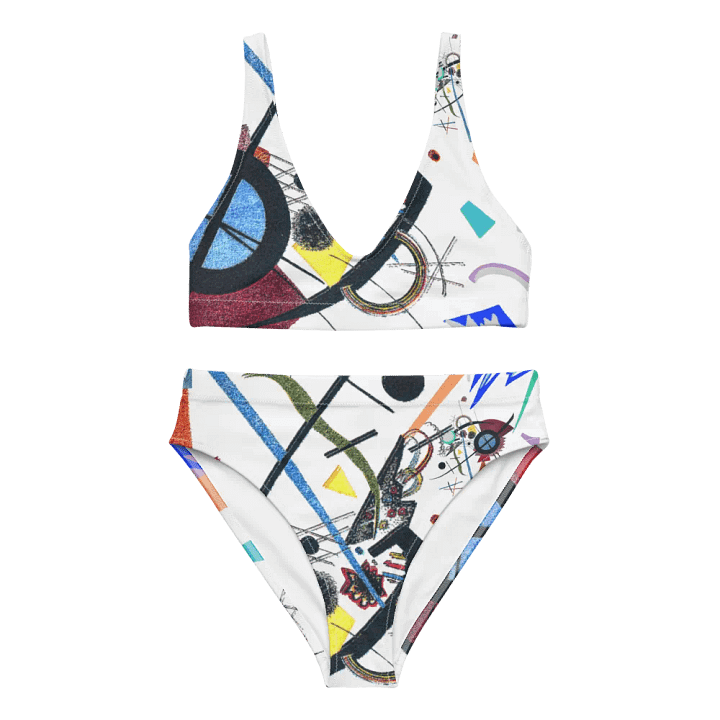 Abstract Lithographic Pattern Design High Waisted Bikini - V2 product image (2)