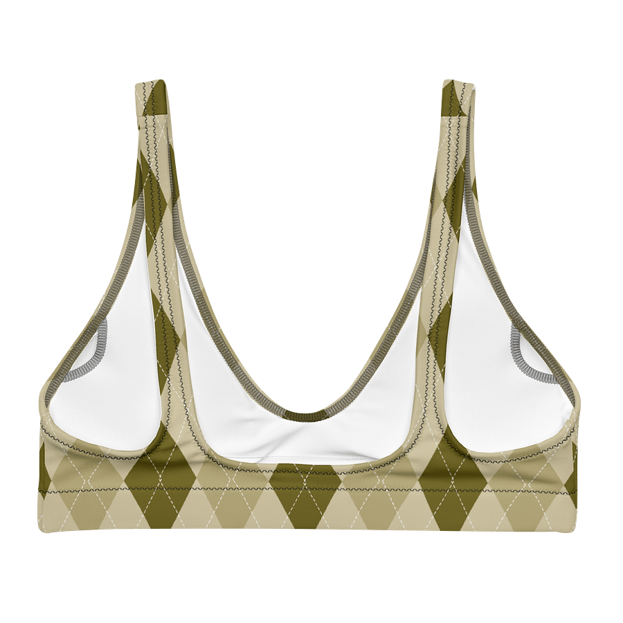 Green Argyle Paradise Bikini Top product image (2)