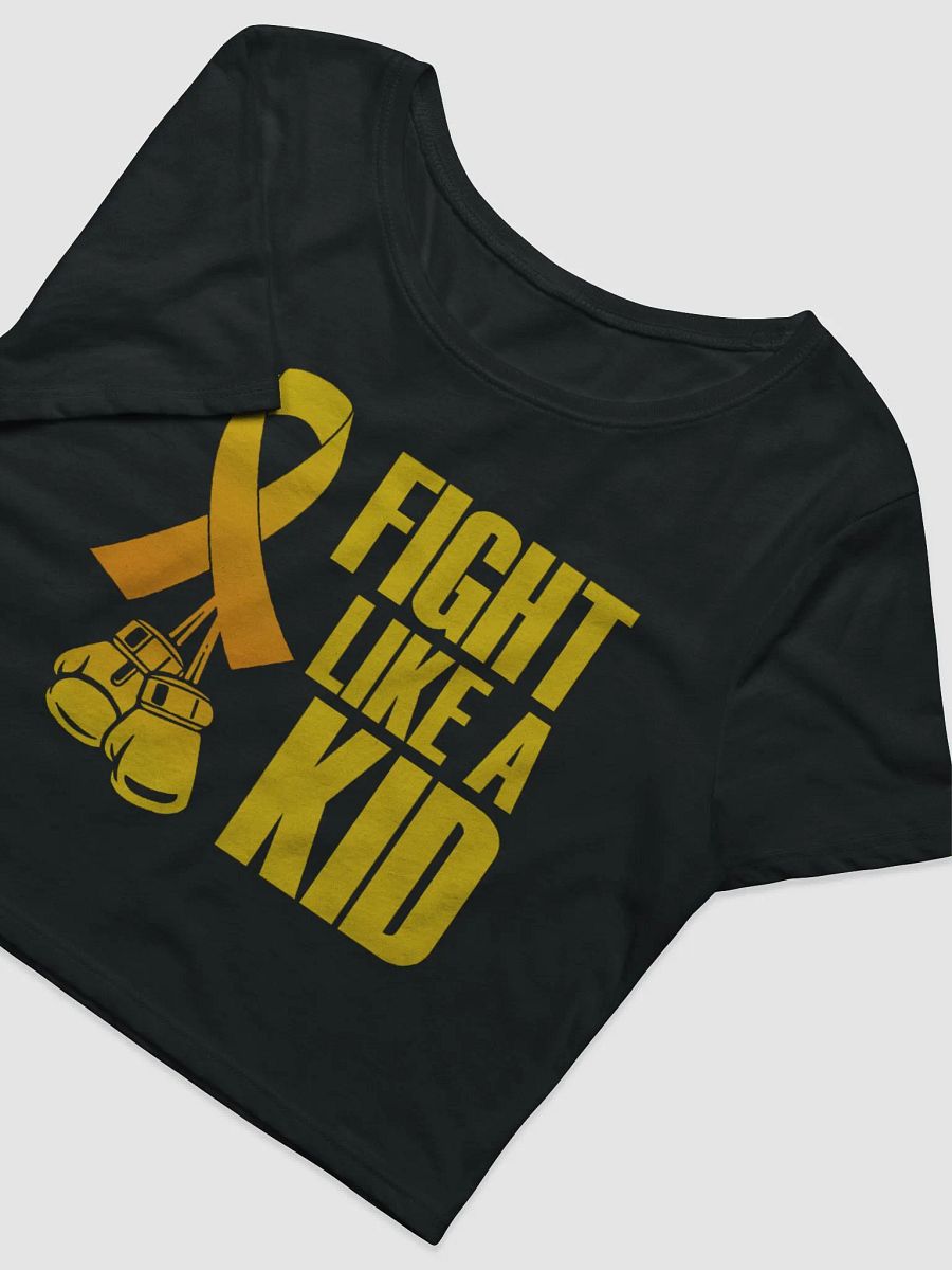 Fight Like A Kid Childhood cancer Awareness Crop T product image (3)