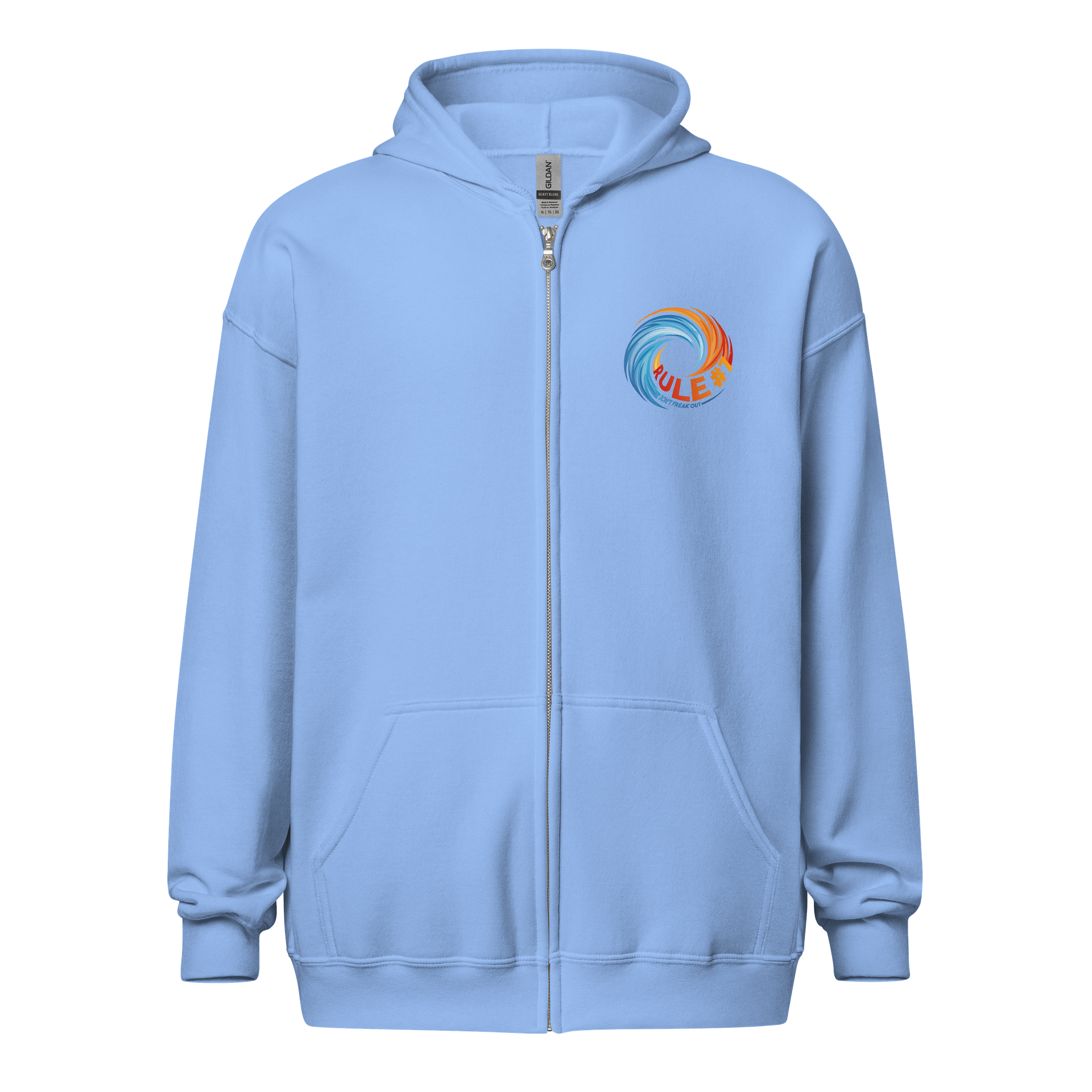 Rule #7 Zip Hoodie Blue and Orange product image (5)