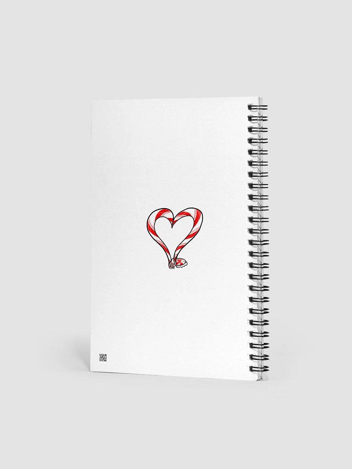 Candycane Tentacle Heart- spiral notebook product image (2)