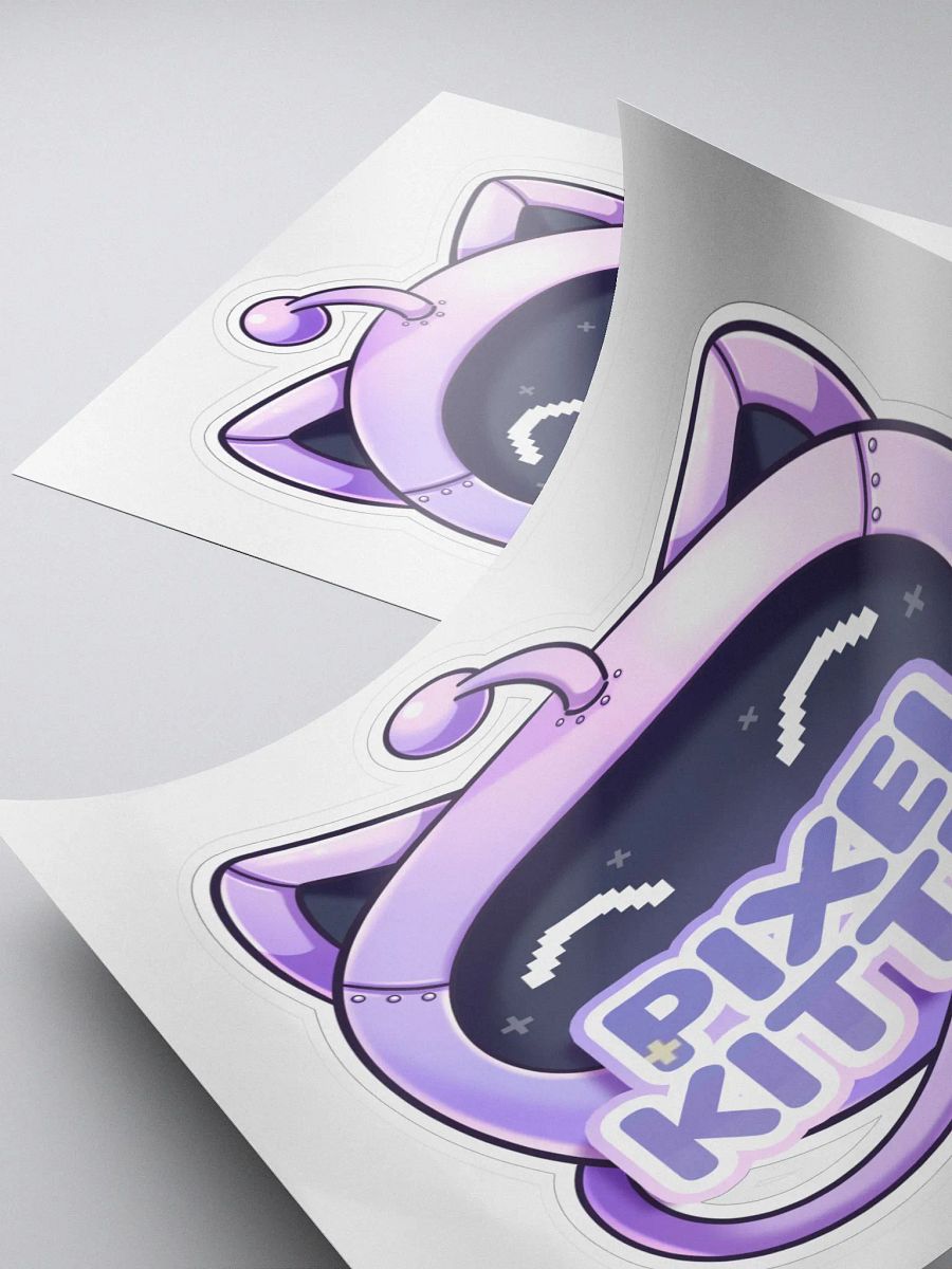 Pixel Kitten Robot Logo Sticker product image (4)