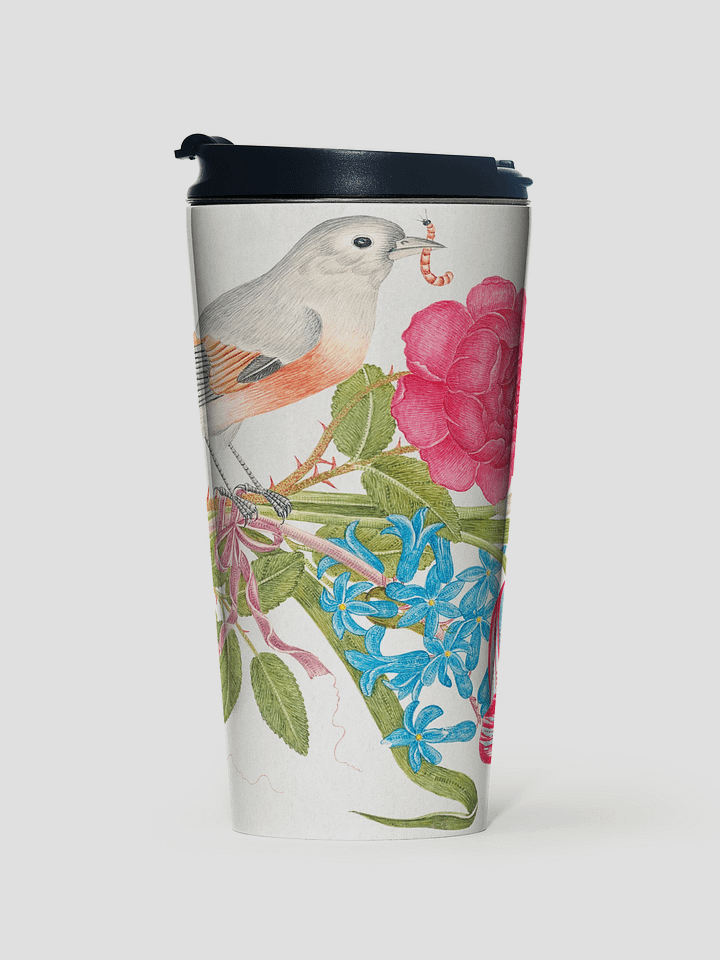 Whimsical Bird and Candy Cane Stainless Steel Travel Mug product image (1)