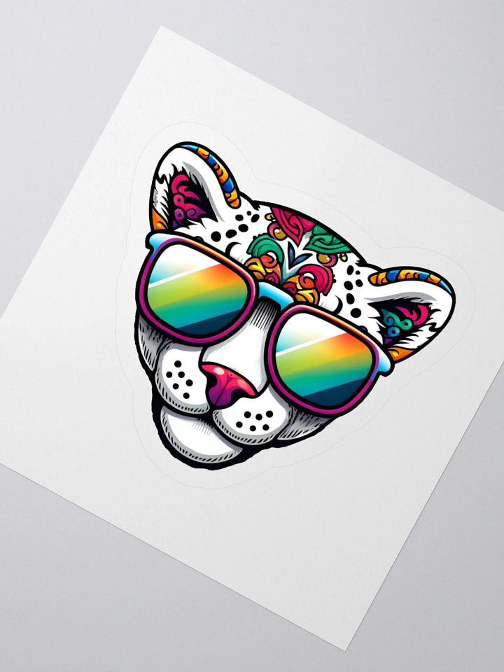 Trippy Leopard Sticker product image (5)