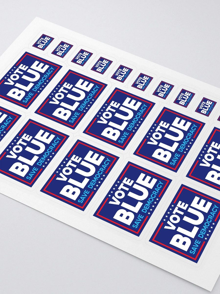 'Vote Blue Save Democracy' Sticker Sheet product image (2)